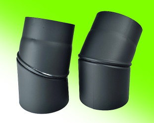 Kovo KRAUS Kouřovod koleno stavitelné ø160mm/0-45°;1,5 mm, černé