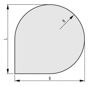 HAAS+SOHN - Sklo pod kamna forma F