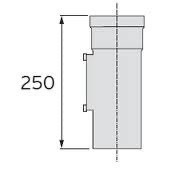 Revizní otvor 0,25m Ø 80mm, PP, odkouření pro Kondenzační kotle