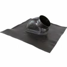 REGULUS Střešní průchodka šikmá, půměr 125mm, černá,tvarovatelný hliník, 18°-44°