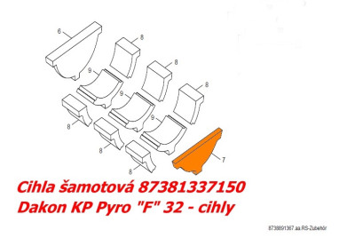 DAKON Náhradný diel 87381237150, Polmesiac malý KP F 32