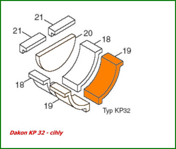 DAKON náhradný diel 87399303880, Bok komory L=160 KP32