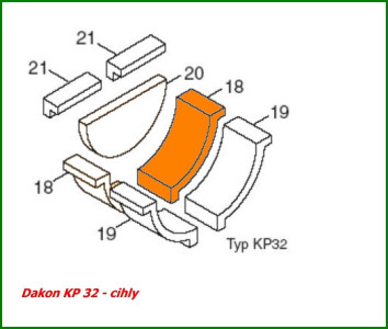 DAKON náhradný diel 87389303900, Bok komory L=260 KP32