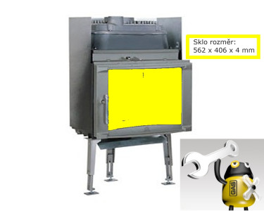 JOTUL Sklo II 510; rozměr: 562 x 406 x 4 mm; ND 10024537