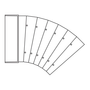 odtah digestoře FABER System 125 Oblouk horizontální s volitelným úhlem