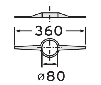Držiak odstupu Ø 80 (7 ks) - odvod spalín pre Kondenzačné kotly