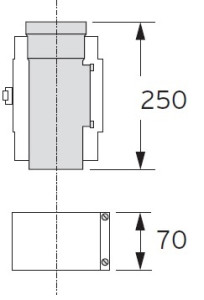 Revizní otvor 0,25m Ø 80/125mm, PP, odkouření pro Kondenzační kotle