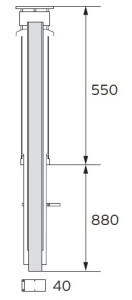 Svislé odkouření včetně střešního nástavce (černé provedení) Ø 60/100mm