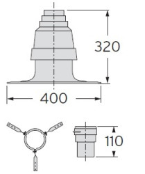 Sada 1: základní prvky  Ø 80mm, PP, odkouření pro Kondenzační kotle