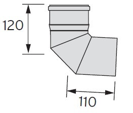 Koleno 87° Ø 80mm, PP, odkouření pro Kondenzační kotle