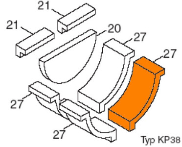 DAKON náhradný diel 87399303900, Blok komory L=260 KP38