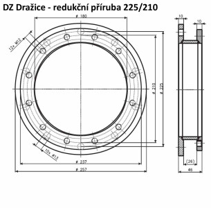 DRAŽICE Redukční příruba 225/210