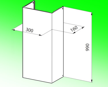 FABER Prodloužený komín 990 BK