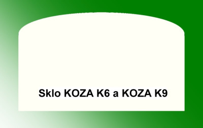Náhradní sklo pro kamna Koza K6 a Koza K9