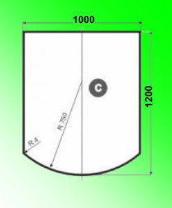 ROMOTOP Plech pod kamna 1000 x 1200 mm; varianta 