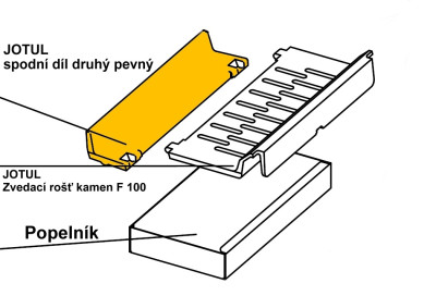 JOTUL spodní díl druhý pevný -  F 100