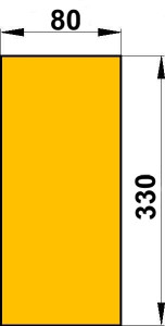 Příslušenství HAAS+SOHN: Clona  30 x 80 x 330 mm