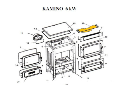 WAMSLER Rozdělovač plamene litinový  W5012200550084