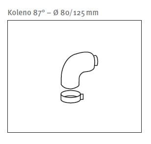 Oddymenie PROTHERM Koleno 87° – Ø 80/125 mm