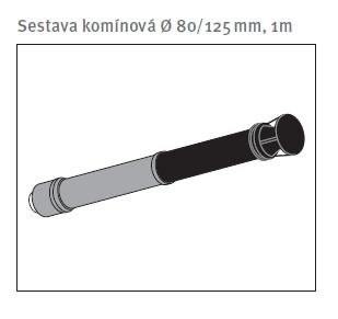 Oddymenie PROTHERM zostava komínová Ø 80/125 mm, 1m