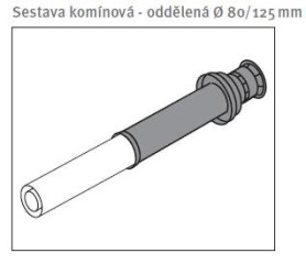 Oddymenie PROTHERM zostava komínová - oddělená Ø 80/125 mm