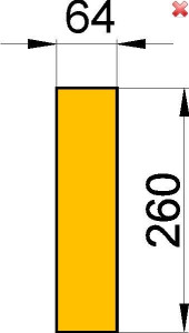 Příslušenství HAAS+SOHN: Cihla č. 163 (sada 2 kusy)  30 x 64 x 260 mm