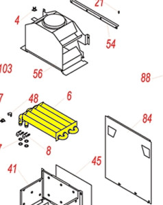 PROTHERM - primární výměník SD - 4 ramenný (pro kotle TIGER 24 KOZ v1.2)