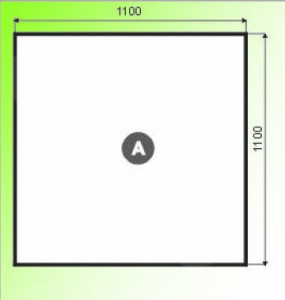 ROMOTOP Plech pod kamna 1100 x 1100 mm; varianta 