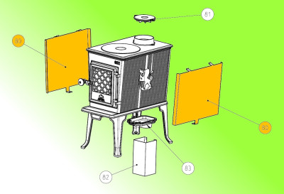 JOTUL Konvekční štít F 602 ECO