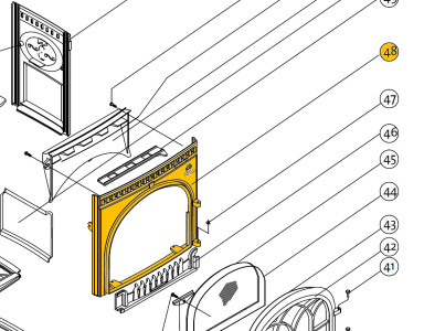 JOTUL Čelní panel kamen F 3 TD a MF černý; ND 10245892