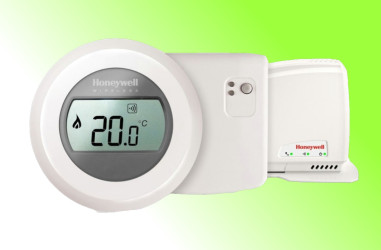 Bezdrátový prostorový termostat ROUND s ON/OFF jednotkou a internetovou