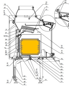 JOTUL - boční vnitřní díl I 80 MAXI CB, I 500 levý; ND 154655